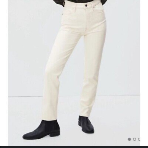 Everlane The Original Cheeky Jean Ecru Straight Fit Low Stretch 27 - Picture 1 of 5